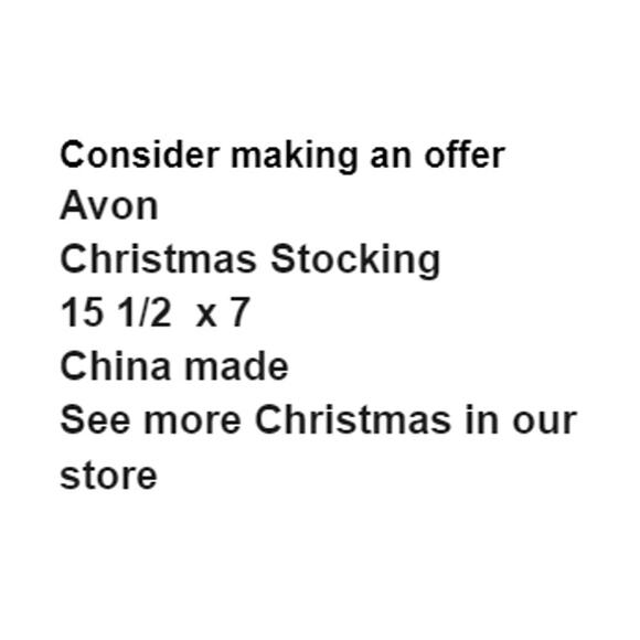 Avon Christmas Stocking Plaid Appliqued Snowman Vintage Fabric Ribbon Hanger - Picture 2 of 7